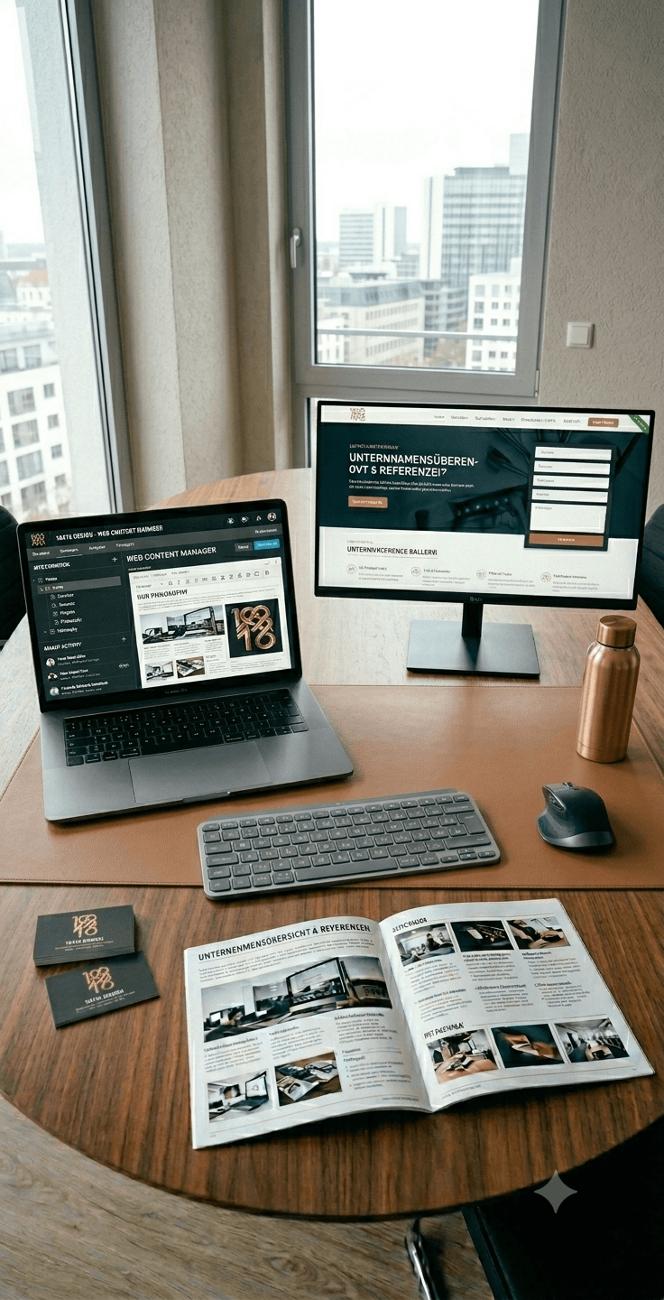KI Bild welches CMS Systeme darstellt